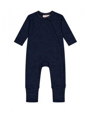 Heldragt   100  Merino Uld Med Lynlås Og Dropneedle-struktur  Oeko-texâ  Navy Melange 56