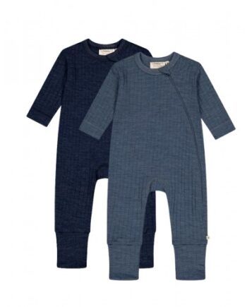 Heldragt   100  Merino Uld Med Lynlås Og Dropneedle-struktur  Oeko-texâ   -pak 56 Blue Navy Melange