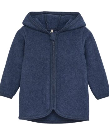 Huttelihut  Babyjakke    øre Navy Melange 50 Cm