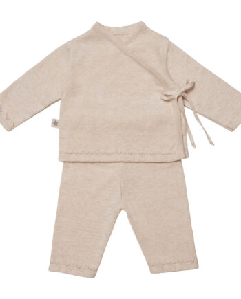Huttelihut Lani Sæt Baby Bluse   Bukser Off White 56-62 Cm