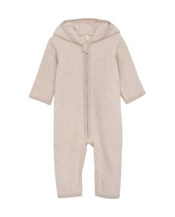 Huttelihut Mushi Baby Heldragt    ører Camel Melange 50 Cm