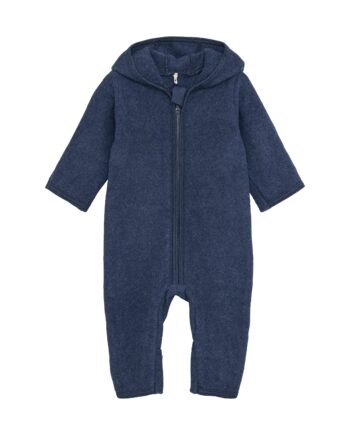 Huttelihut Mushi Baby Heldragt    ører Navy Melange 50 Cm