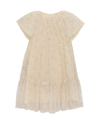 Huttelihut Tulle Gold Dress Eggnog 86 Cm