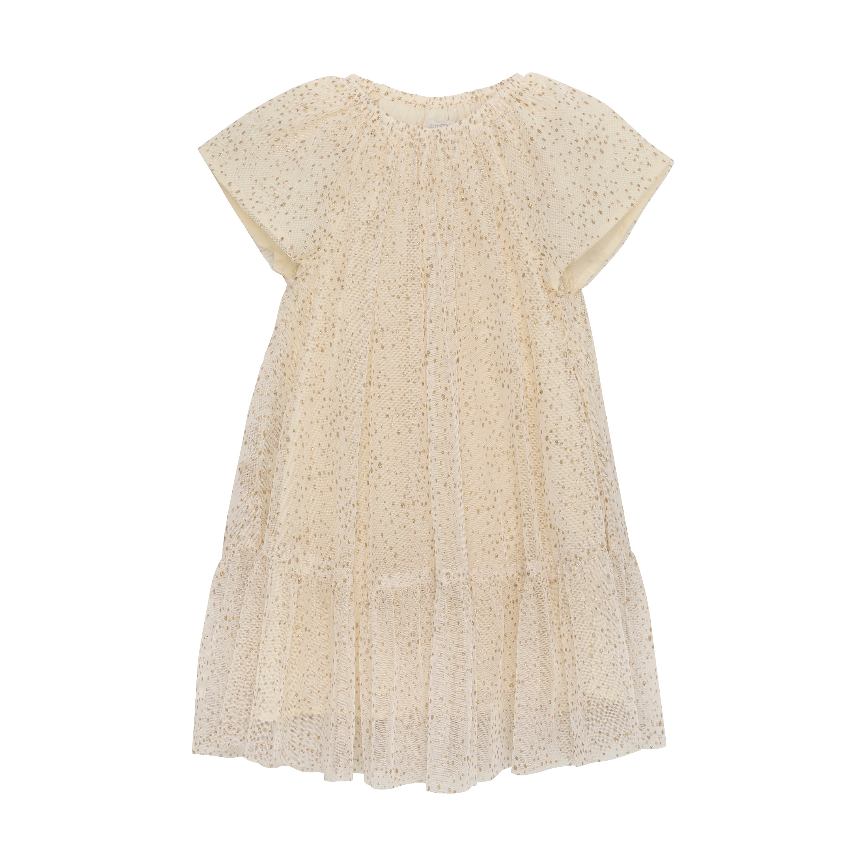 Huttelihut Tulle Gold Dress Eggnog 86 Cm