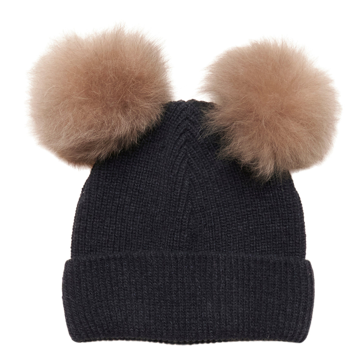 Huttelihut Uld Hue Med Alpaca Pompoms Navy  -  år