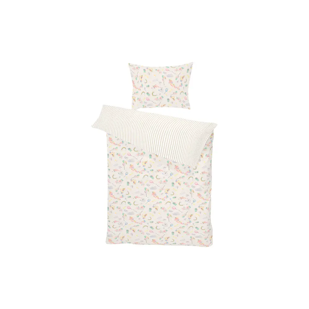 Junior Sengetøj Unicorn Rose Beige 100x140 Cm