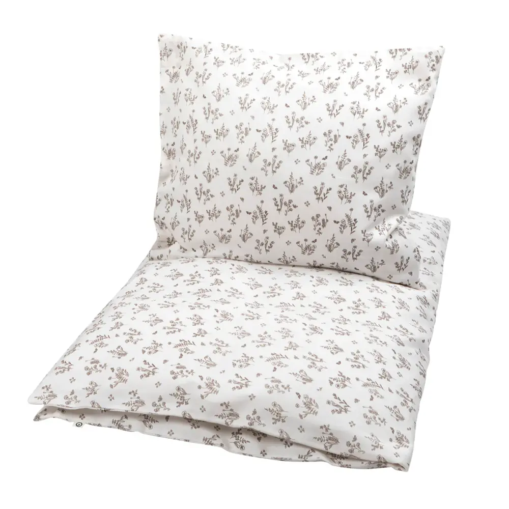 Junior Sengetøj 100x140 Cm Floral Beige
