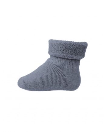 Klassisk Babystrømpe   Merinould 15 16 Stone Blue