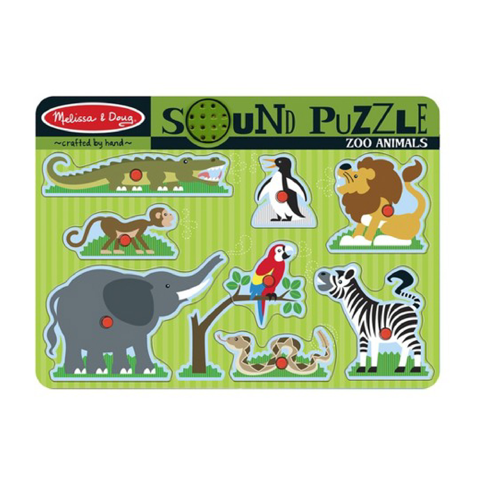 Knoppuslespil Med Lyd Zoo Med Lyd Sound Puzzle Melissa Doug