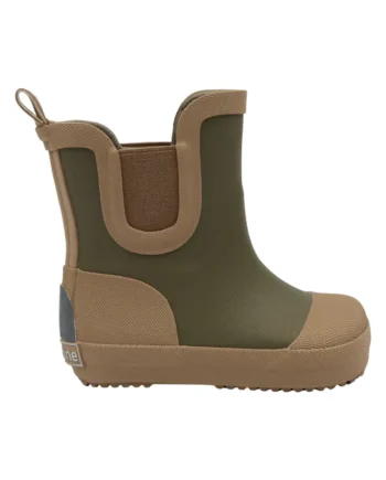 Kort Gummistøvle Barefoot Dusty Olive 27