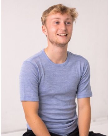 Kortærmet  -shirt Til Herre   100  Merino Uld  1x1 Rib