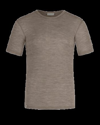 Kortærmet  -shirt Til Herre   100  Merino Uld  1x1 Rib