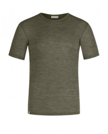 Kortærmet  -shirt Til Herre   100  Merino Uld  1x1 Rib