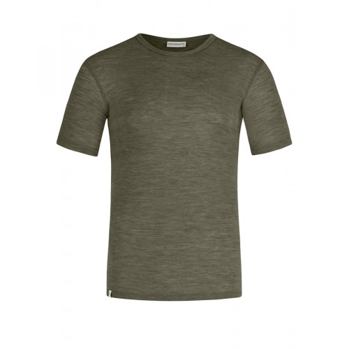 Kortærmet -shirt Til Herre 100 Merino Uld 1x1 Rib