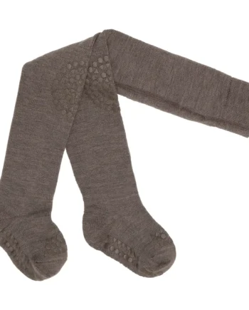 Kravle Strømpebukser Uld Brown Melange  -12m