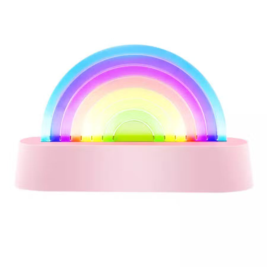 Lalarma Lampe Dansende Regnbue Pink