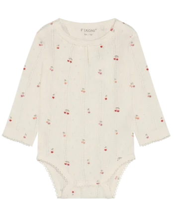 Langærmet Body Pointelle Eggnog 68