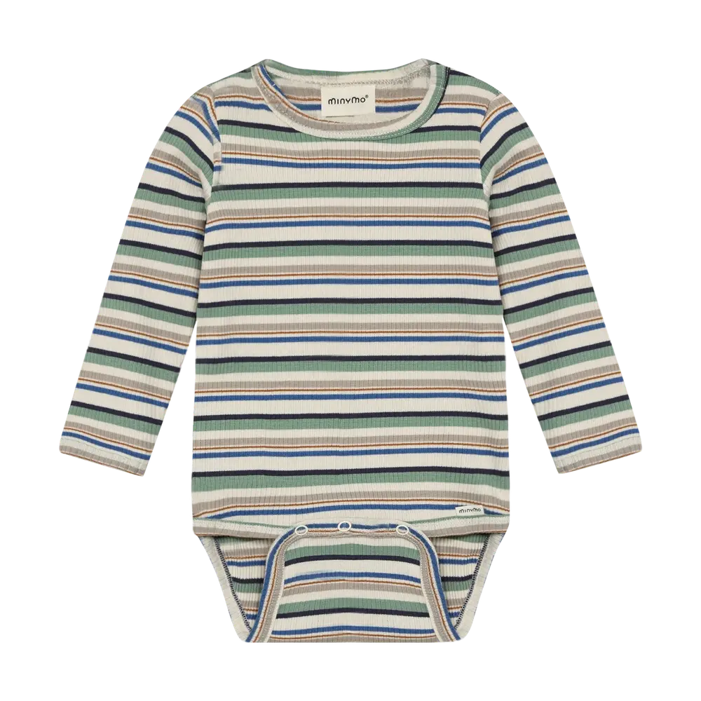 Langærmet Rib Body Striber Lily Pad 56