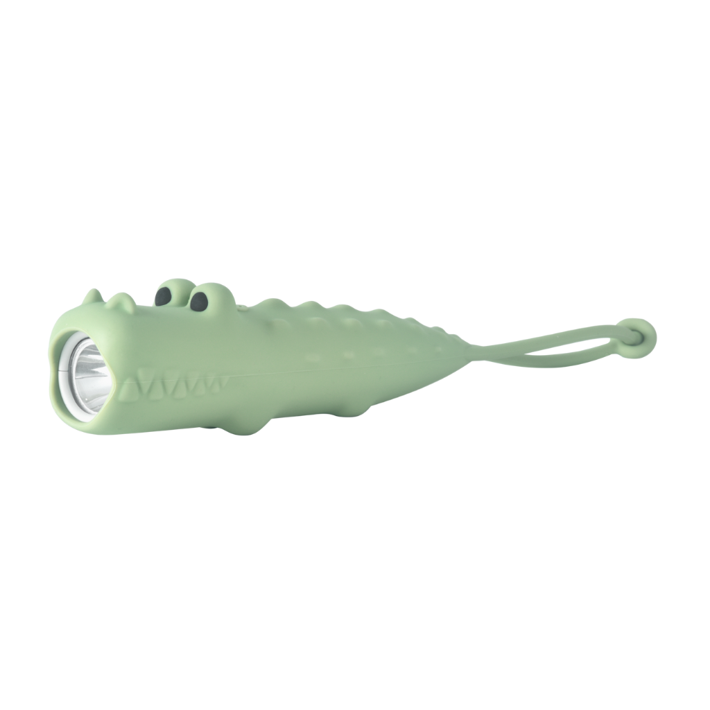 Led Lommelygte Alligator 28 Cm Blød Silikone Bpa-fri