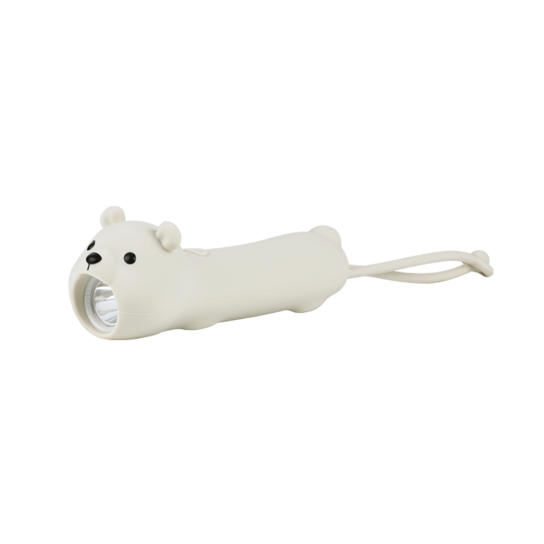 Led Lommelygte Bjørn 28 Cm Blød Silikone Bpa-fri