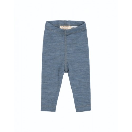 Leggins 100 Merino Uld Til Baby Og Børn Blue Melange 56