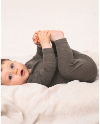 Leggins   100  Merino Uld Til Baby Og Børn Moss Melange 56