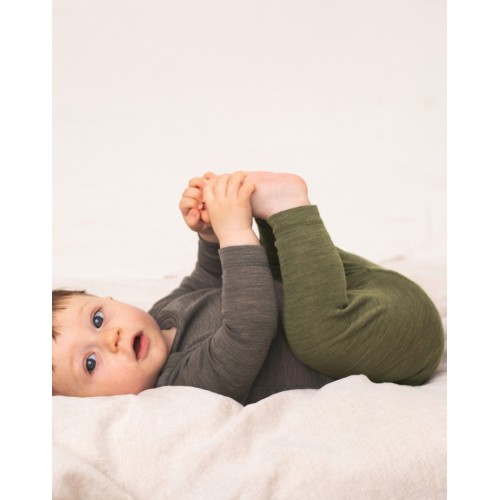 Leggings   100  Merino Uld Til Baby Og Børn Moss Melange 56