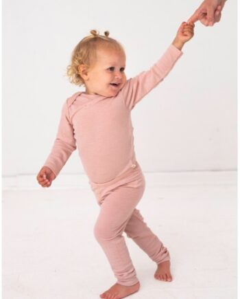 Leggins   100  Merino Uld Til Baby Og Børn Rose Melange 56