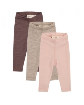 Leggins   100  Merino Uld Til Baby Og Børn   -pak 56 Forest Berry