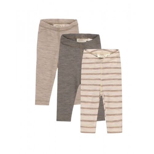 Leggins 100 Merino Uld Til Baby Og Børn -pak 56 Nature Beige Melange