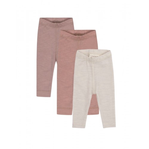 Leggings 100 Merino Uld Til Baby Og Børn -pak 56 Soft Rose Lavender Nature Melange