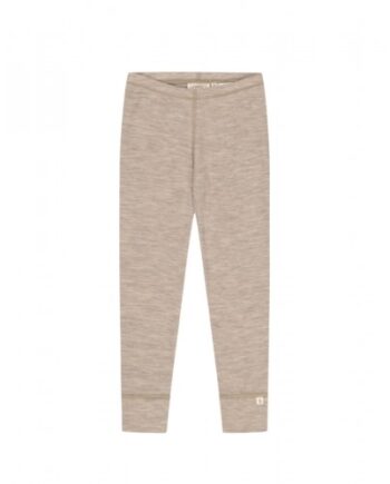 Leggins   1x1 Rib   100  Merino Uld  Oeko-texâ  86 92 Beige Melange