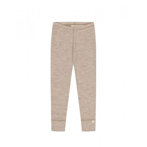 Leggins 1x1 Rib 100 Merino Uld Oeko-texâ 86 92 Beige Melange