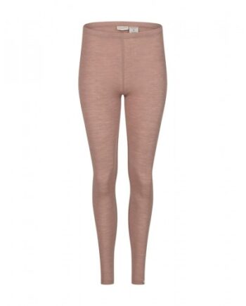 Leggings Til Dame   100  Merino Uld  1x1 Rib   Soft Rose