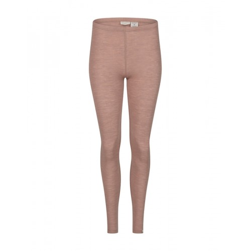 Leggings Til Dame 100 Merino Uld 1x1 Rib Soft Rose