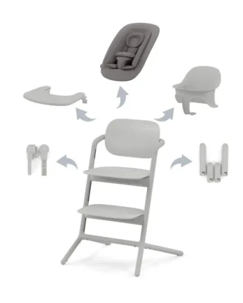Lemo Højstol 4in1 Sæt Suede Grey