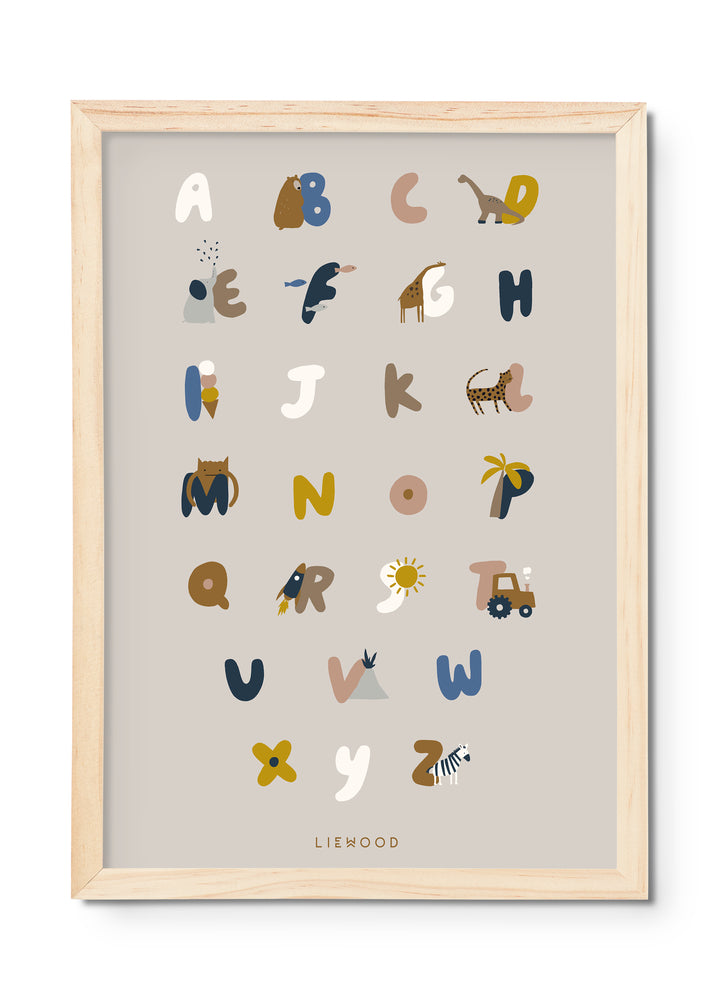 Liewood Beverly Abc Plakat 50x70 Cm