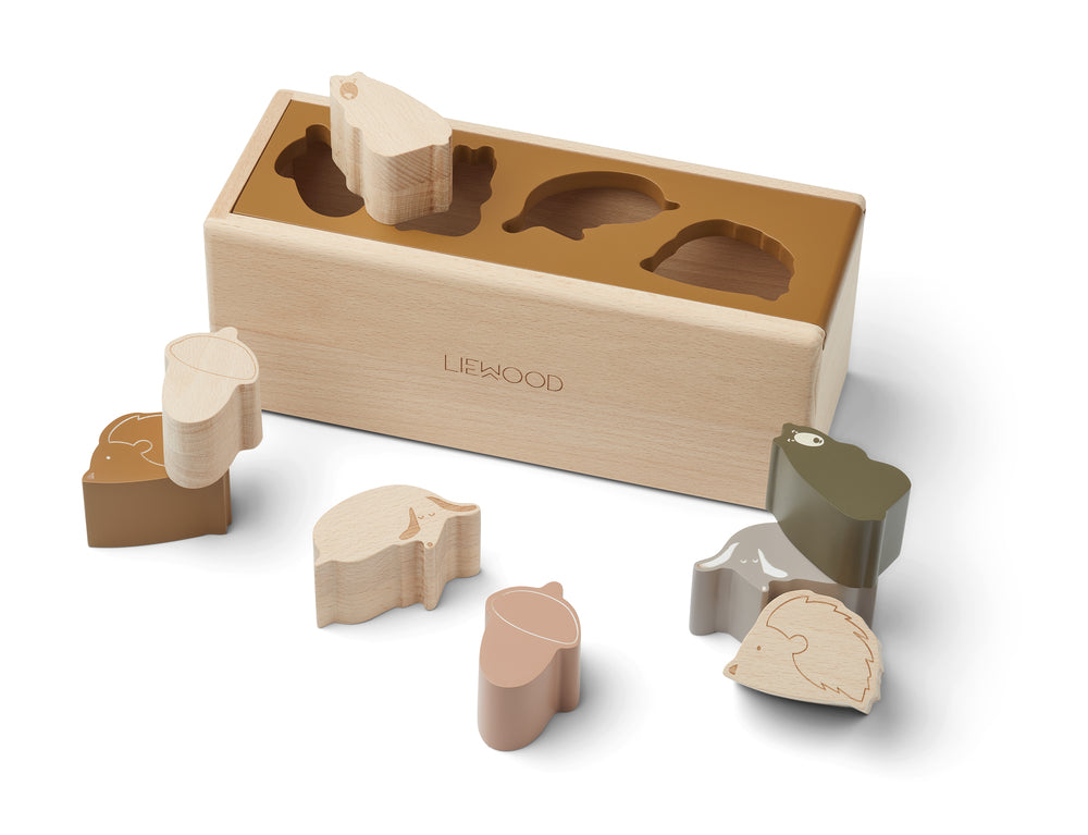 Liewood Midas Puzzle Box Friendship Golden Caramel Multi Mix