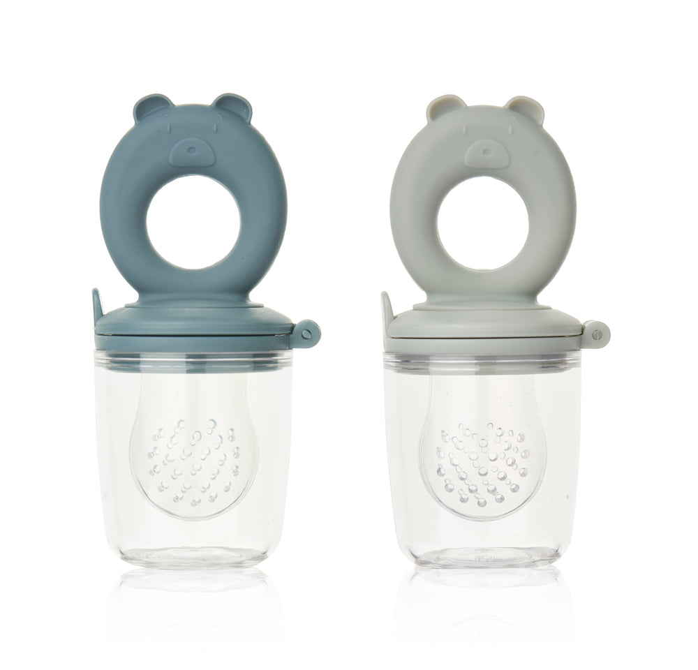 Liewood Miranda Bear Shape Food Feeder Whale Blue   Dove Blue