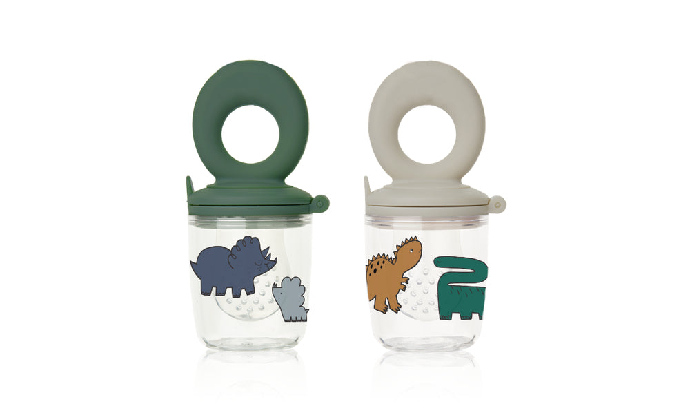Liewood Miranda Food Feeder   Stk Dinosaurs   Mist