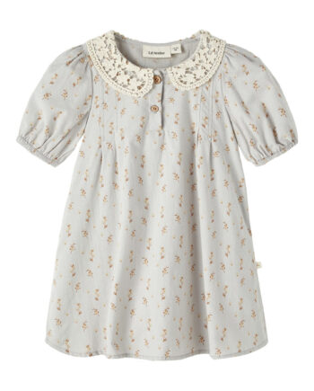 Lil Atelier Daisy Kjole- Harbor Mist 92 Cm