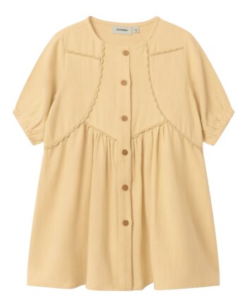 Lil Atelier Damla Ss Loose Dress Taos Taupe 92 Cm