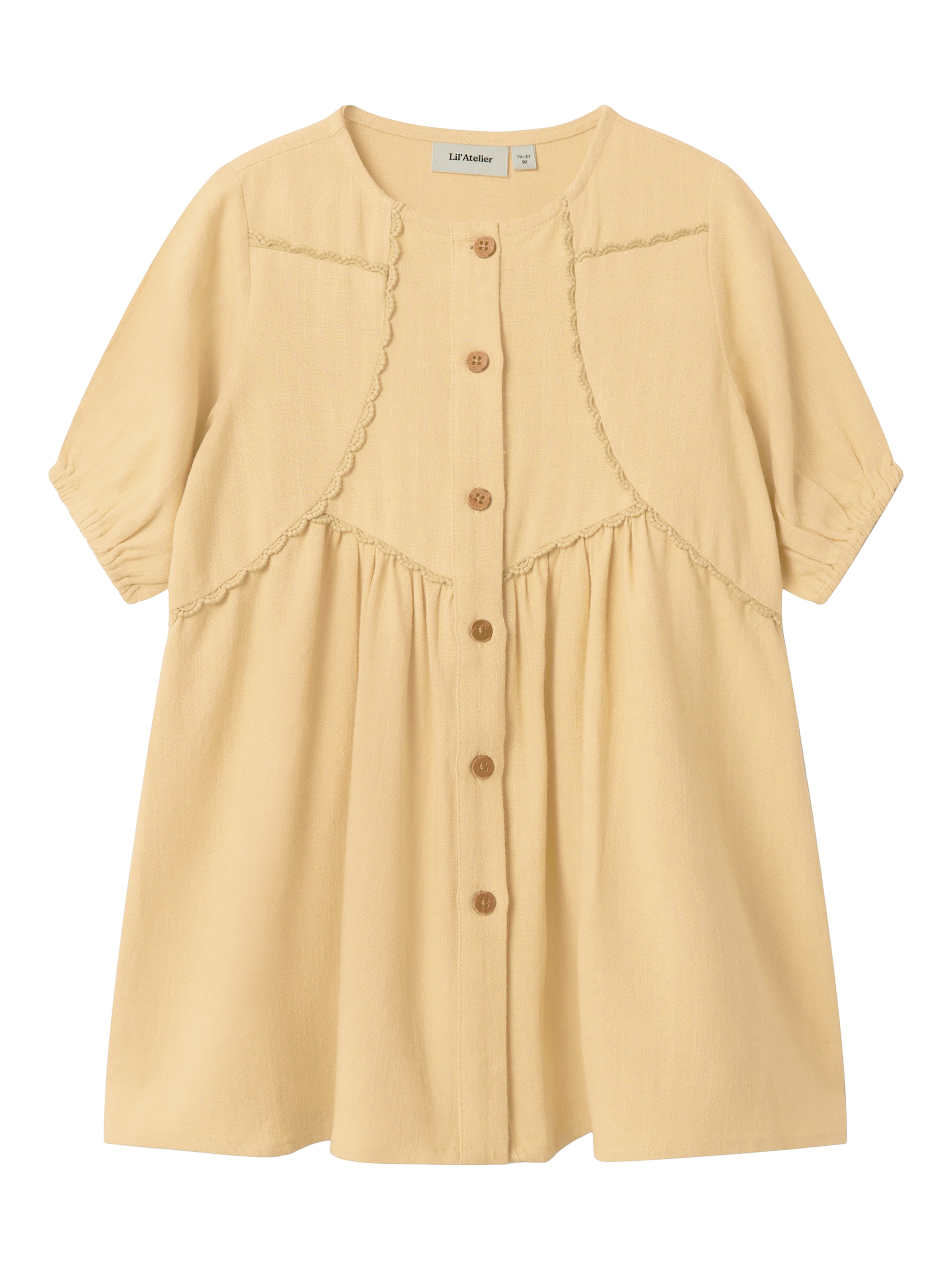 Lil Atelier Damla Ss Loose Dress Taos Taupe 92 Cm