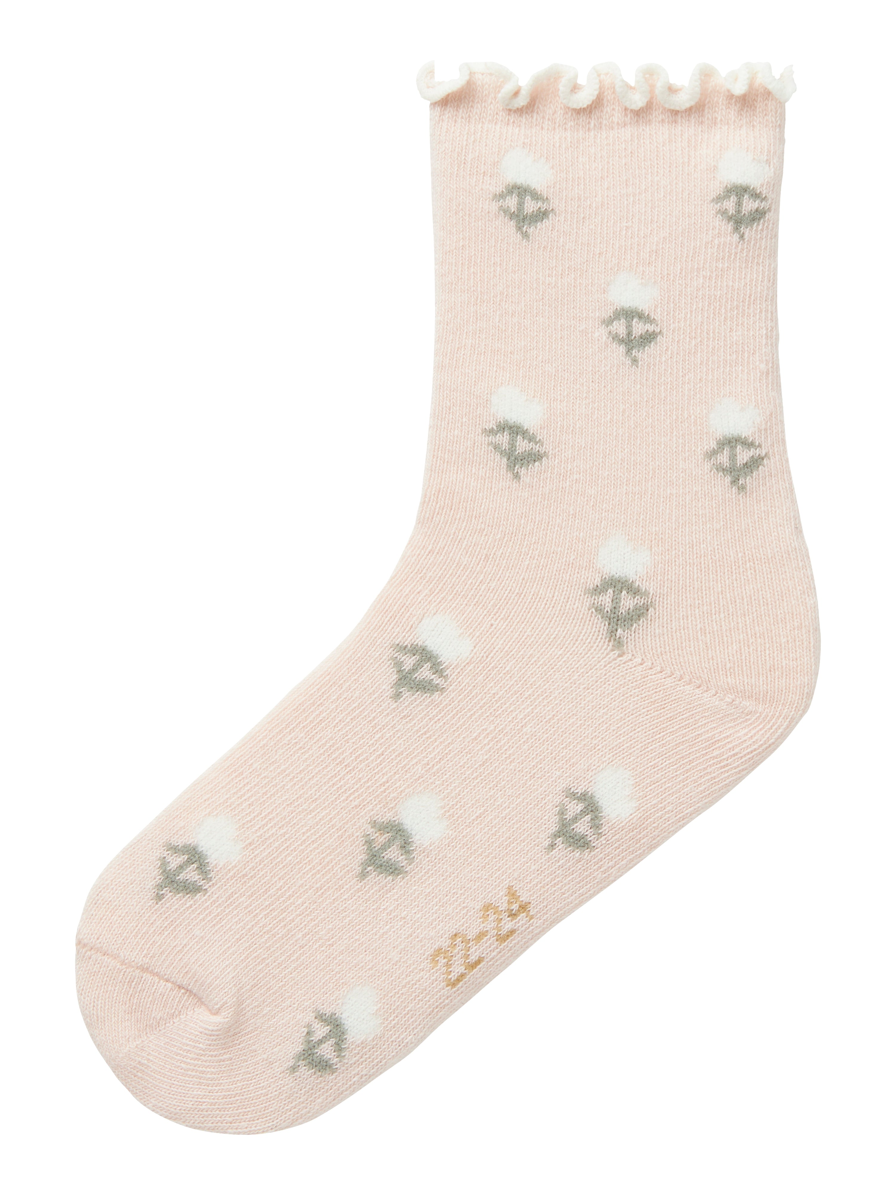 Lil Atelier Darlene Socks Peach Whip 19 21
