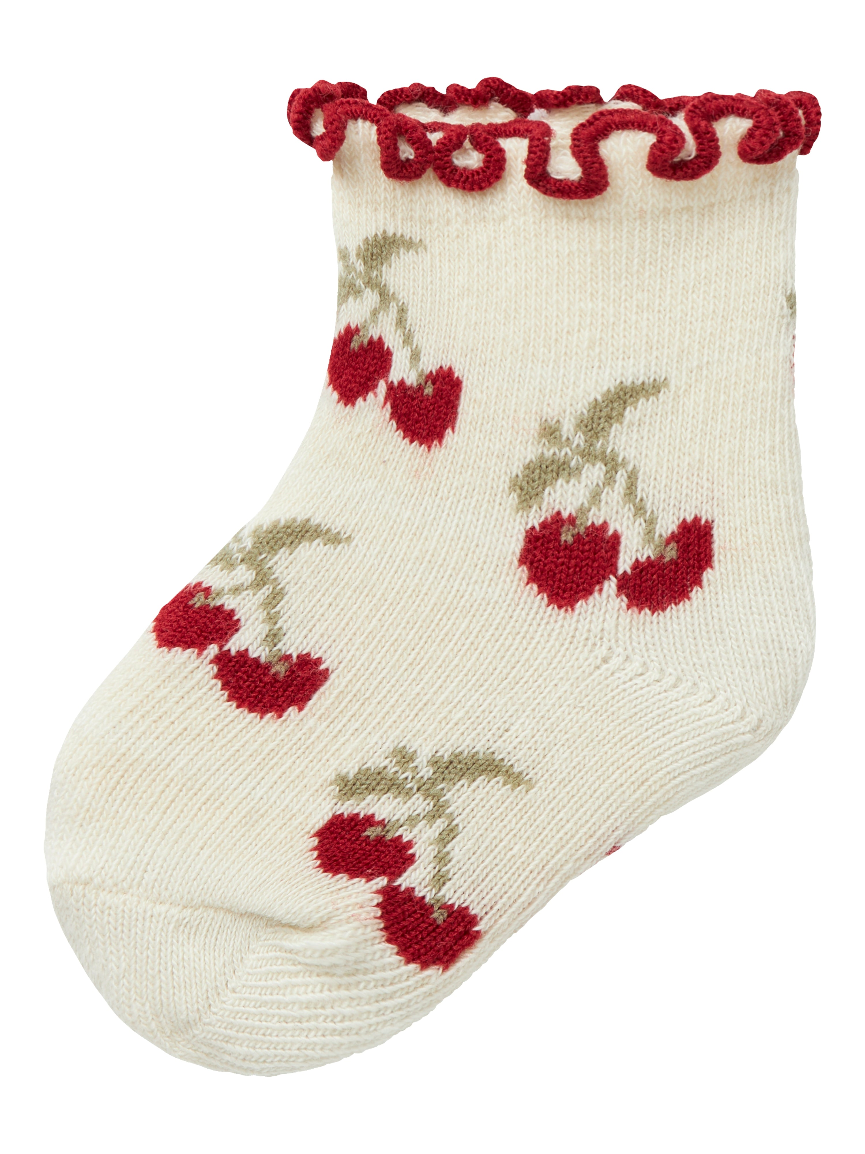 Lil Atelier Darlene Socks Turtledove Cherry 50 56