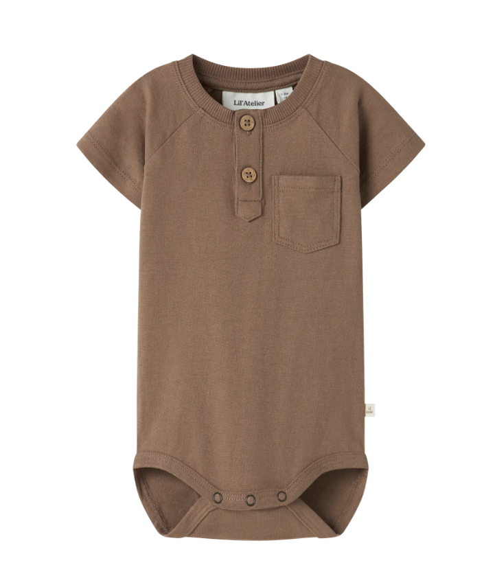 Lil Atelier Dolan Ss Body Coca Mocha 56 Cm