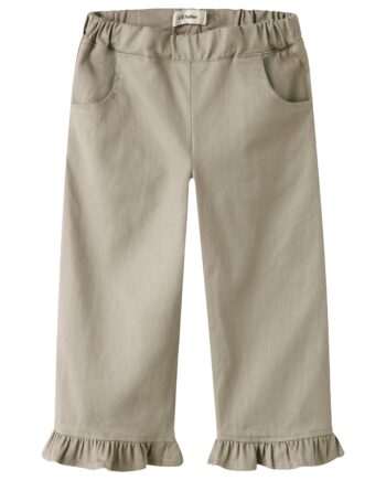 Lil Atelier Doreen Wide Twill Pants Oxford Tan 92 Cm