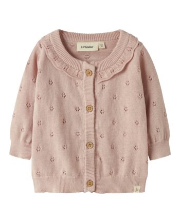 Lil Atelier Dorina Ls Knit Cardigan Peach Whip 56 Cm