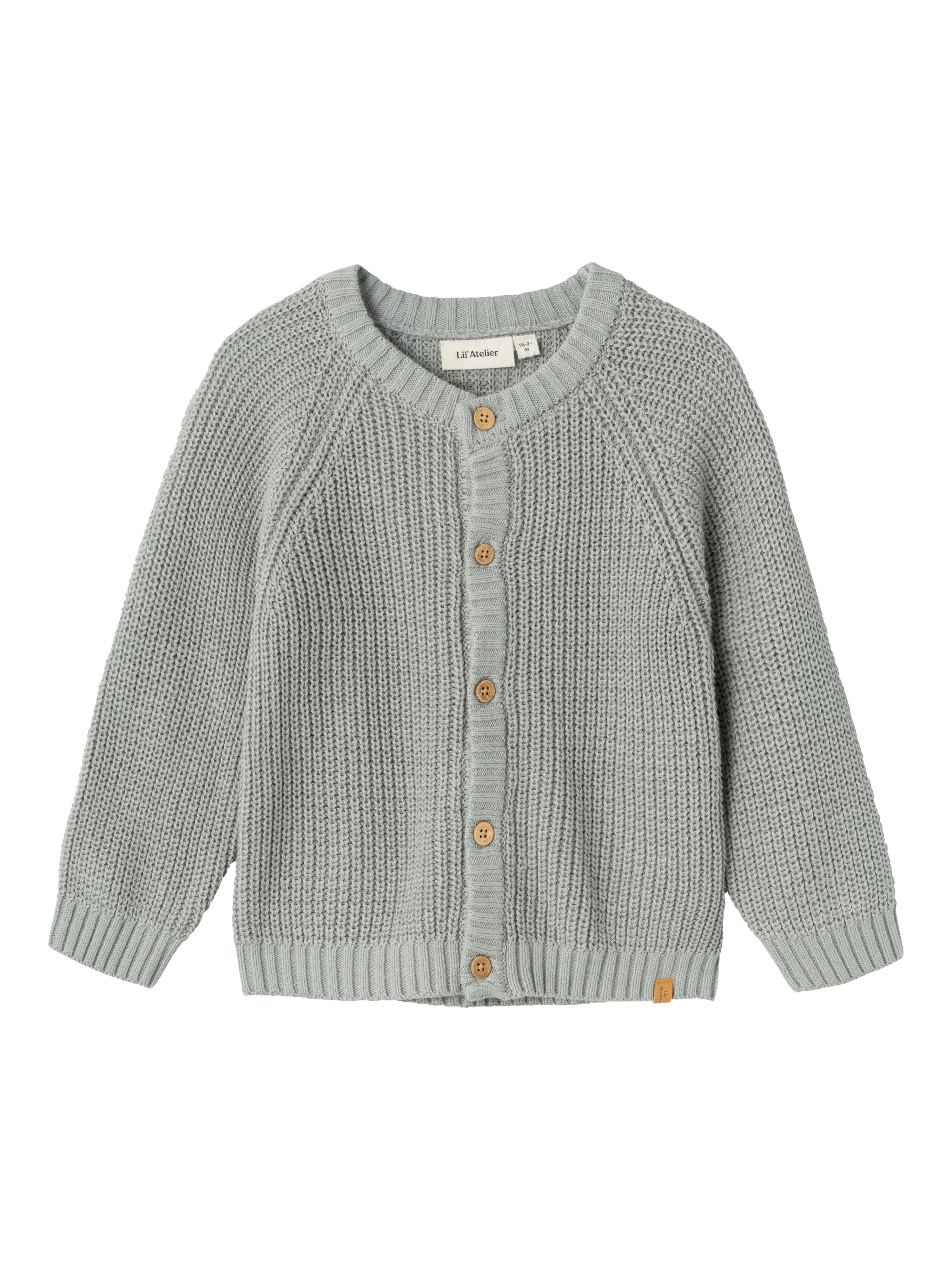 Lil Atelier Emlen Lin Knit Cardigan Limestone 92 Cm