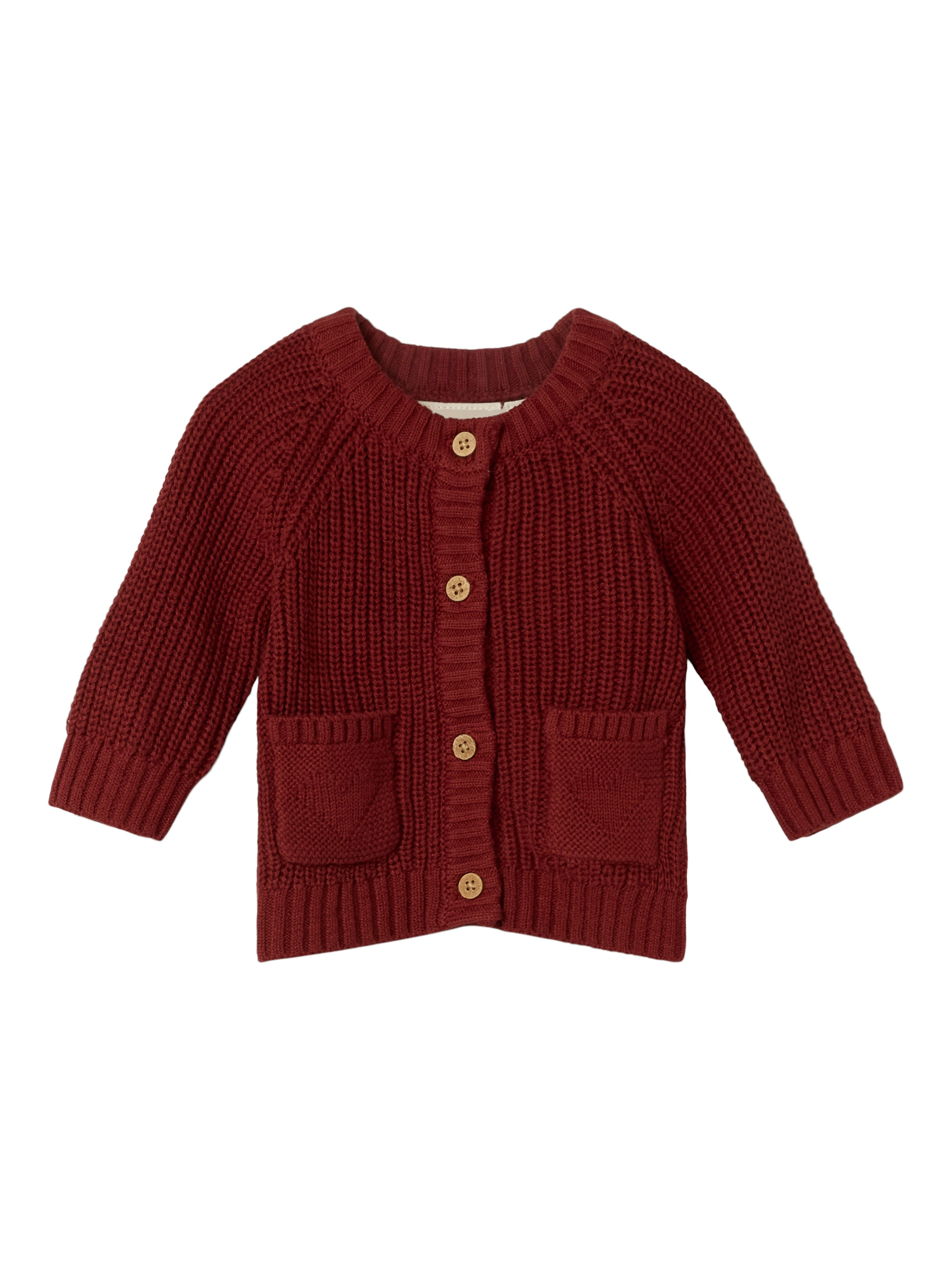 Lil Atelier Emlen Lis Knit Cardigan Spiced Apple 56 Cm